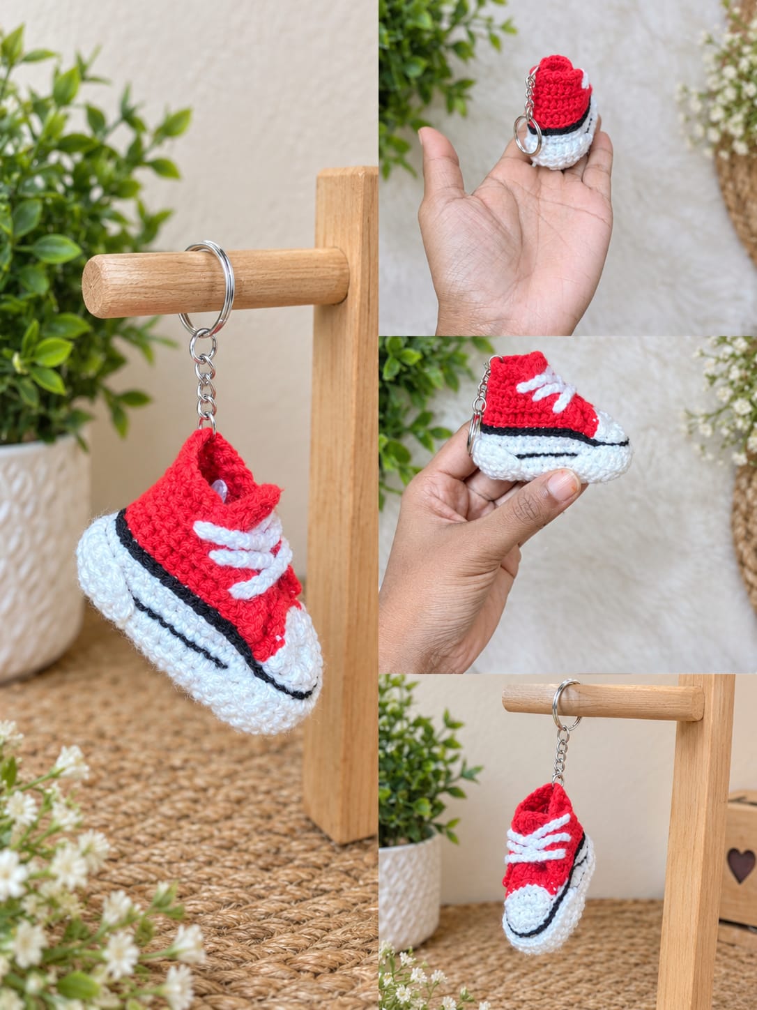 Handcrafted Mini Crochet Sneaker Keychain