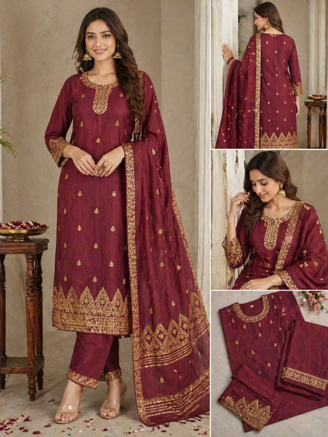 Hand Painted Madhubani Print Kurta Set