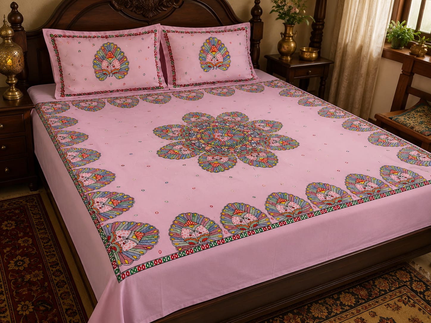 Handcrafted Cotton Double Bed Sheet