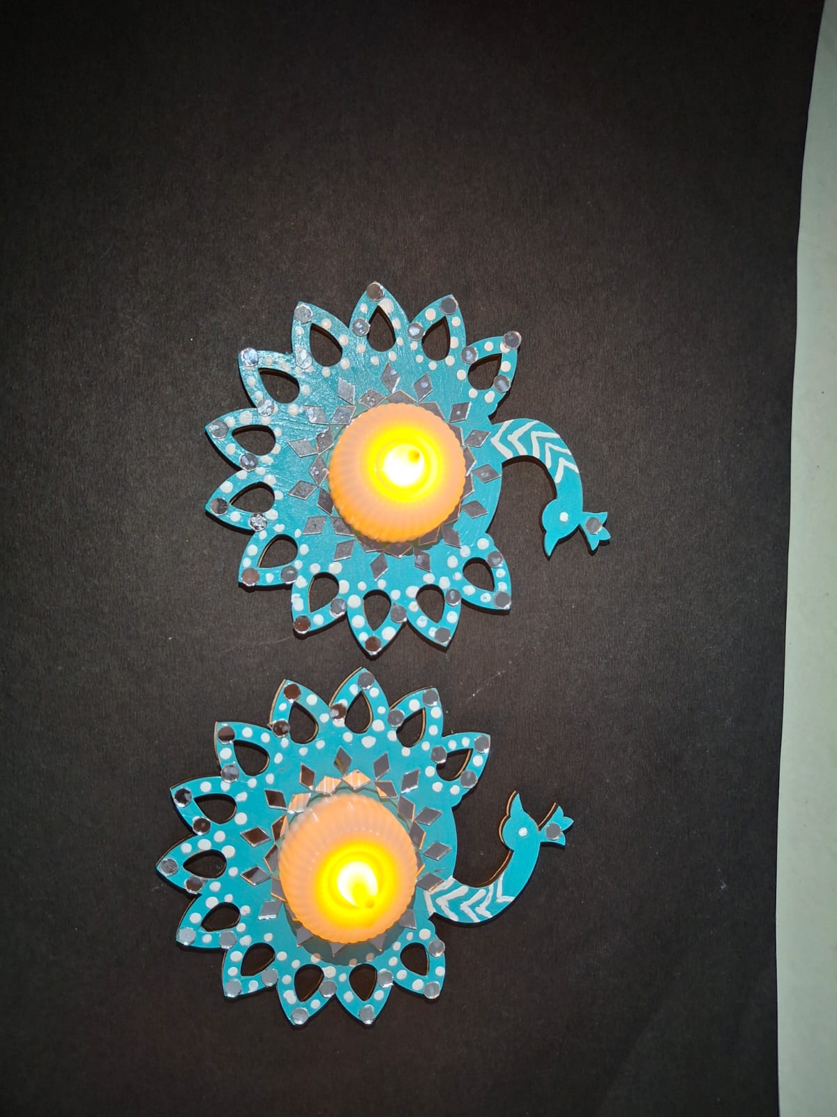 Handcrafted Floral Diya Set
