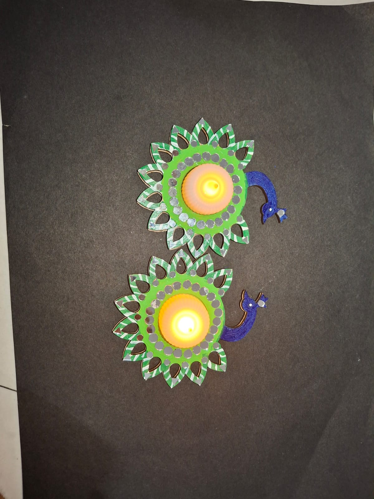 Handcrafted Floral Diya Set